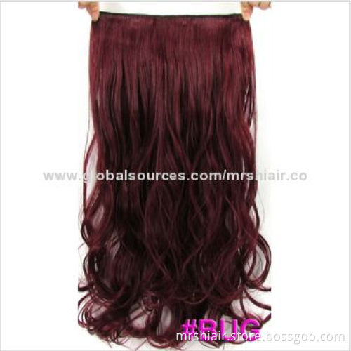 20-inch mixed color curly Peruvian clip in hair extensions